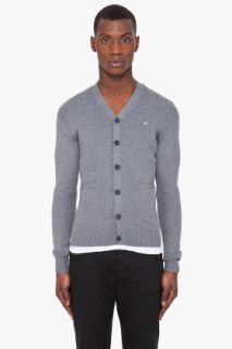 J. Lindeberg Grey Melvin Cardigan for men