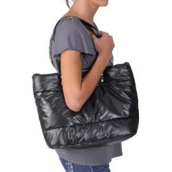 Adi Designs Womens Reversible Plush Metallic Tote Bag