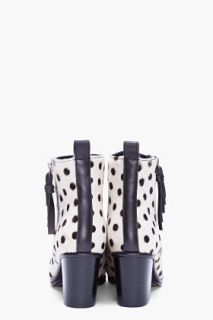 Opening Ceremony Ivory Polka Dot Pony Boots for women