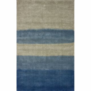 Handmade Tie Dye Blue Wool Rug (5 x 8)