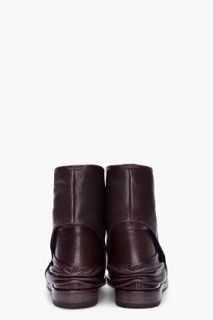 Officine Creative Dark Brown Figaro Lace Up Boots for men