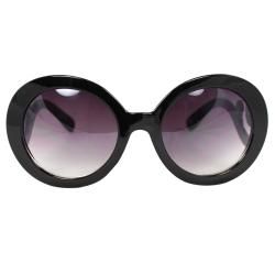 Womens Black Oval Fashion Sunglasses