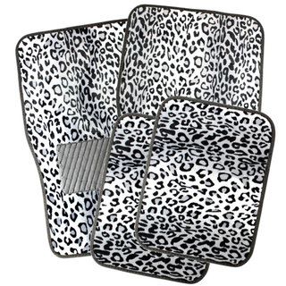 Grey Leopard Style Floor Mats with Rubberized Spiked Padding