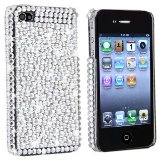 BasAcc Silver Diamond Snap on Case Version 2 for Apple iPhone 4/ 4S