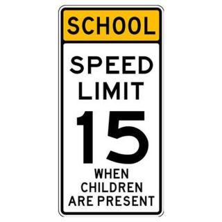 Lyle S5 1 24HA Traffic Sign, 48 x 24In, YEL and BK/WHT