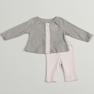Calvin Klein Girls Newborn Pink/ Grey 2 piece Set