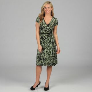 Connected Apparel Womens Floral Print Cap Sleeve Dress Today $68.99