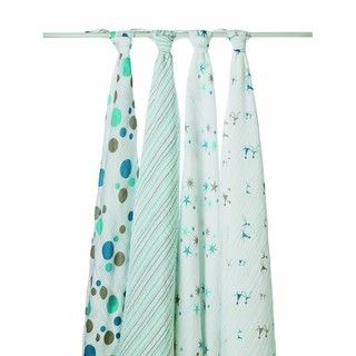 aden + anais Muslin Swaddle Blankets in Star Bright (Pack of 4