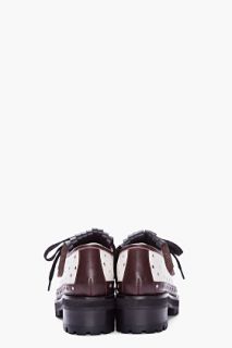 Marni Three tone Punched leather Fringed Oxford for women