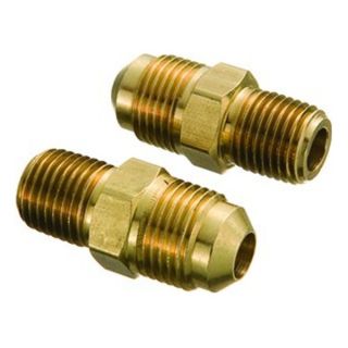 45Deg Flare Tube x 1/4MPT 1.62L 2000psi Br Connector, Pack of 5