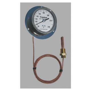 Trerice V80036110B0105 Analog Panel Mt Thermometer, 30 to 240F