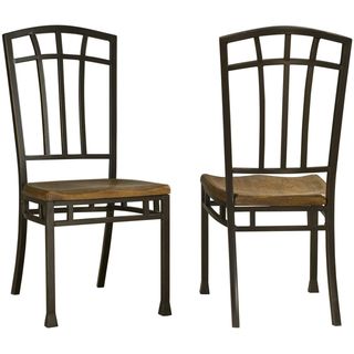 Home Styles Oak Hill Distressed Oak Dining Chairs (Set of 2