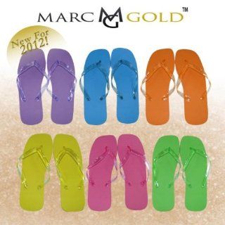 144 Pieces Per Case) Marc Gold Wedding Flip Flops for Guests. (Our
