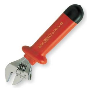 Irega IRSI928 Insulated Adj Wrench, 8 in., Red/Black