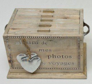 Fotobox Fotobehälter Nostalgie Landhaus  Stil Holz natur 100 Fotos