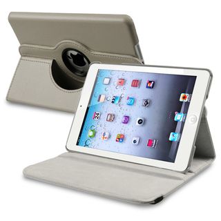 BasAcc Grey Leather Swivel Case for Apple iPad Mini