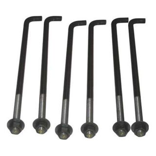 Dayton 4JZA7 Anchor Bolts, 1In for 3Ft Deep, PK6