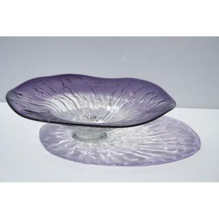 Hand blown Purple Amethyst Glass Plate